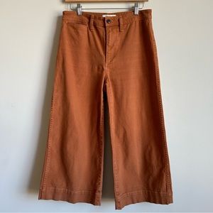 MADEWELL - Wide Leg Canvas Pants - Deep Orange - 28 petite